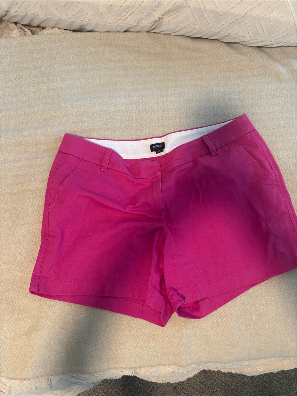 J. Crew Women's Chino Shorts in Vibrant Fuchsia